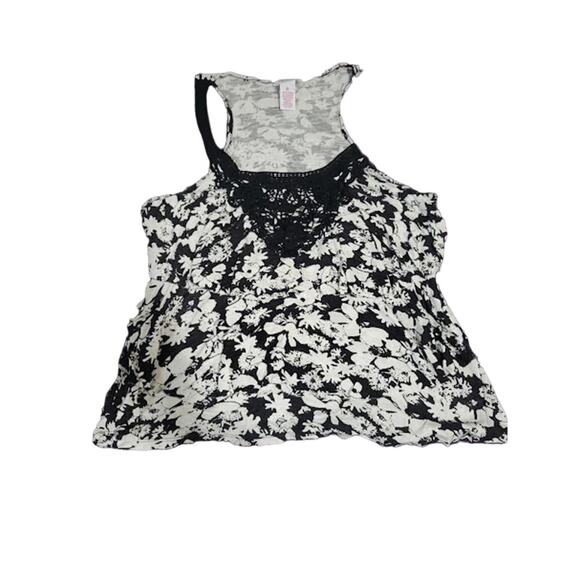 Candie's xl sleeveless black/white floral tank top - Picture 1 of 4